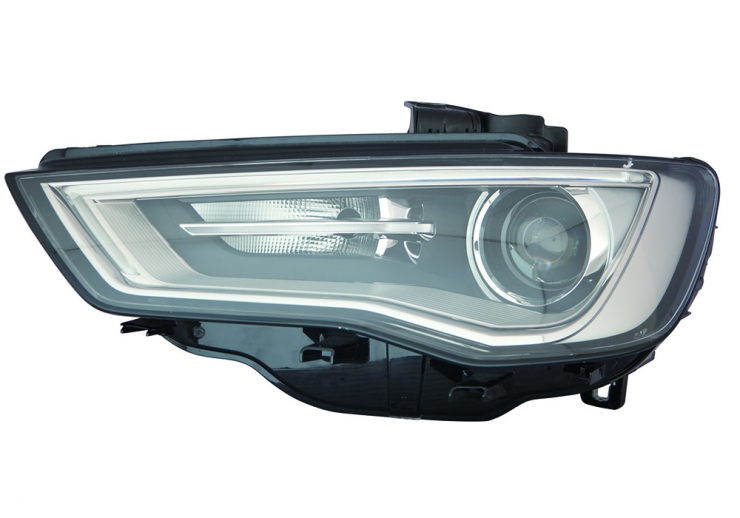 Phare électrique gauche, avec Moteur, gris, LED, Xenon D3S