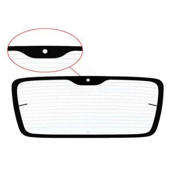 Lunette arrière, verte, controle solaire, thermique