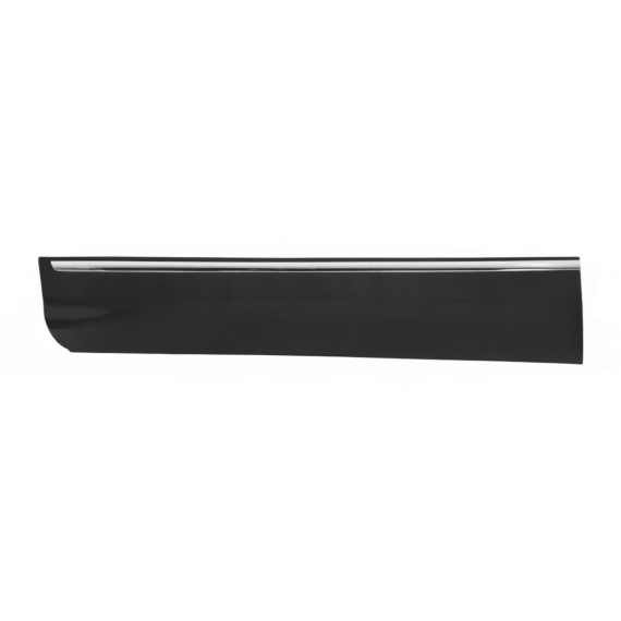 Moulure de porte avant gauche, noire, moulure chromée