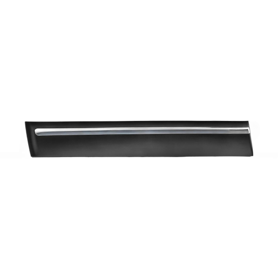 Moulure de porte avant gauche, noire, avec moulure chromée