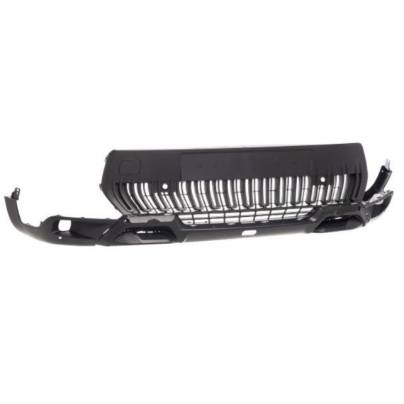 Pare-chocs avant inférieur noir, orifices antibrouillard, orifices capteur, avec grille centrale
