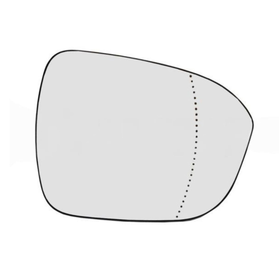 Glace avec support à gauche, chauffant, asphérique (2 broches)