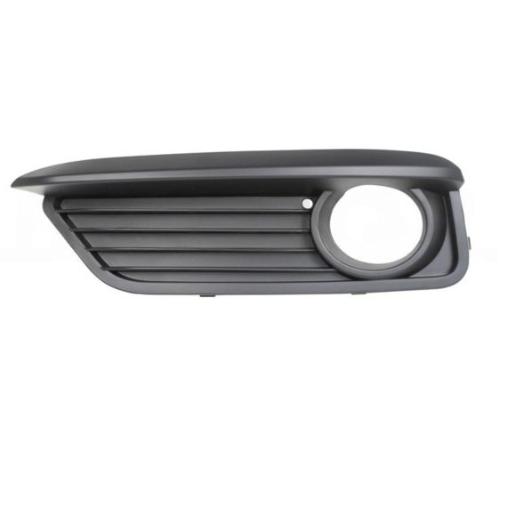 Grille gauche du pare-chocs avant, noire, avec orifice pour antibrouillard