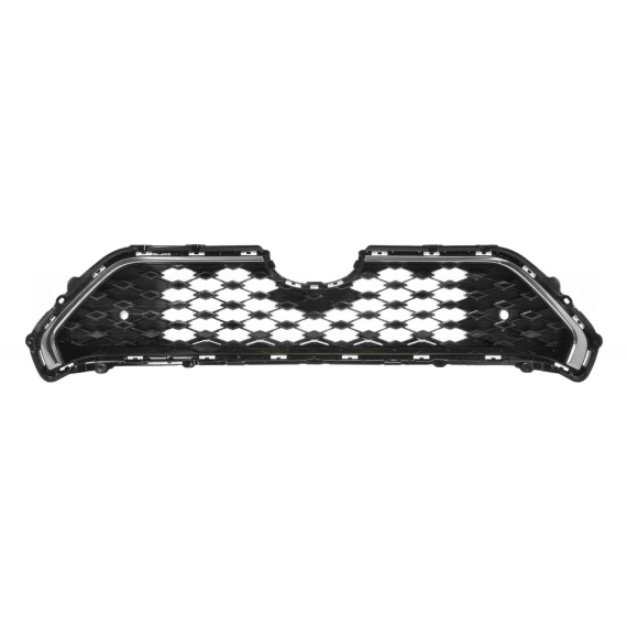 Grille noire, moulure chromée, avec trous capteurs