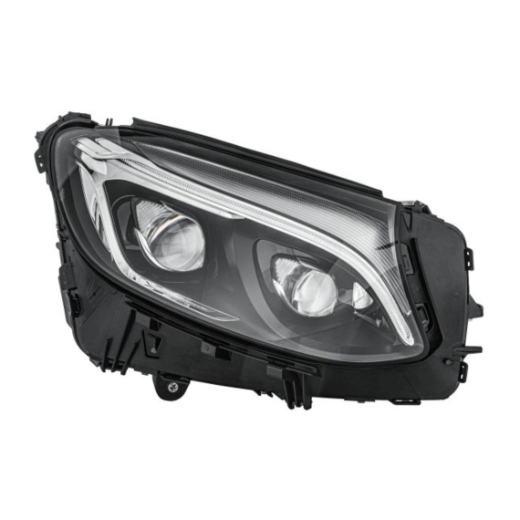 Phare électrique droit, chromé, LED, avec feu dynamique en virage (HELLA)