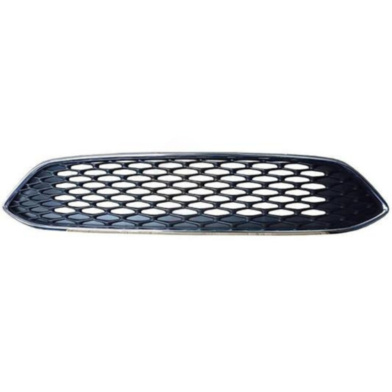 Grille noire, moulure chromée