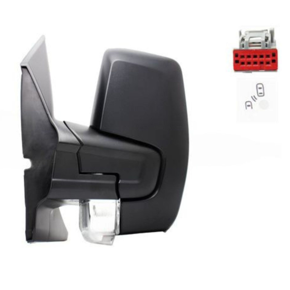 Rétroviseur électrique gauche, convexe, chauffant, rabattable, avec feu clignotant, side (10 broches)